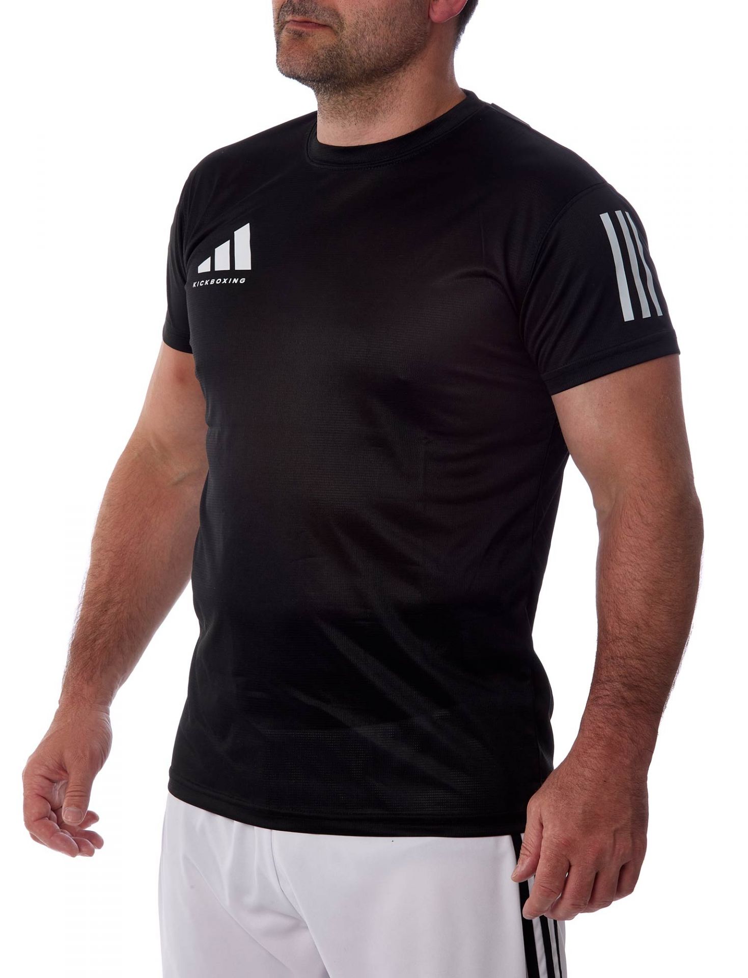 Element 2 von 3 (Bild) – Adidas Kickbox-T-Shirt Basic schwarz/weiss