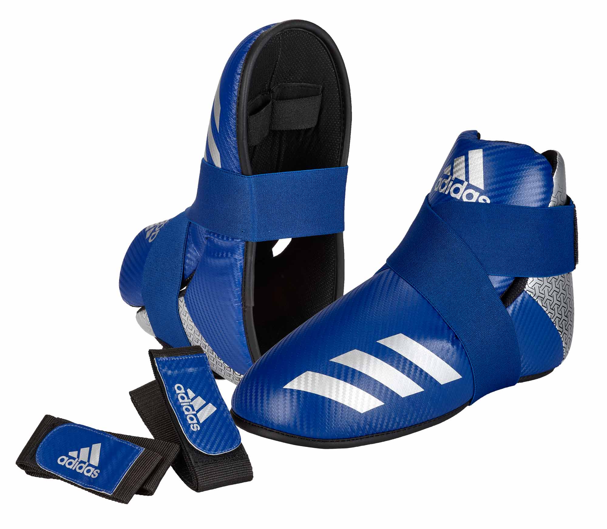 adiKBB300_blue Adidas Pro Kickboxing Fußschutz Blue/Silver