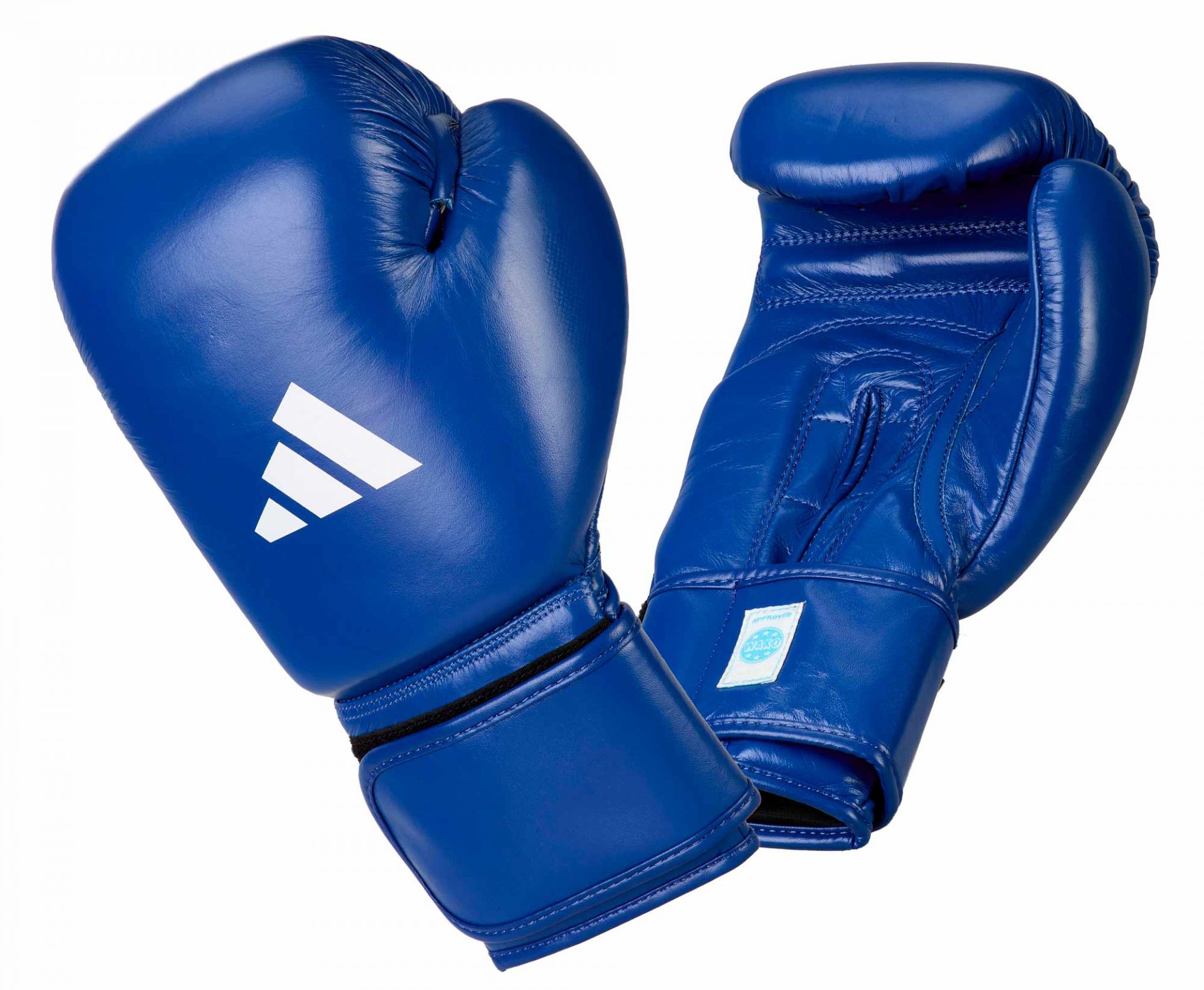 Adidas WAKO Kickboxing Gloves Leathe 10oz, Blau