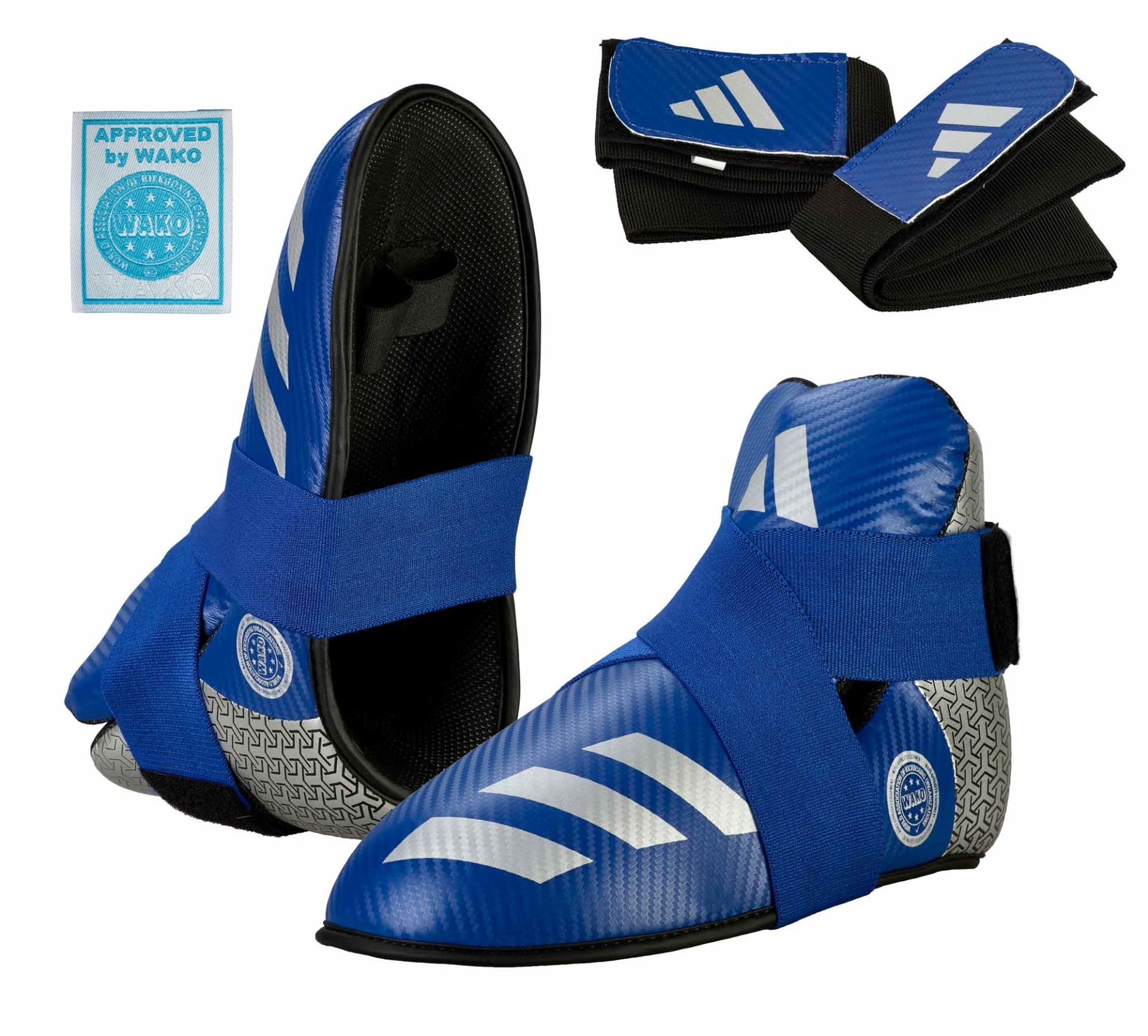 Adidas Pro Kickboxing Fußschutz Blue/Silver