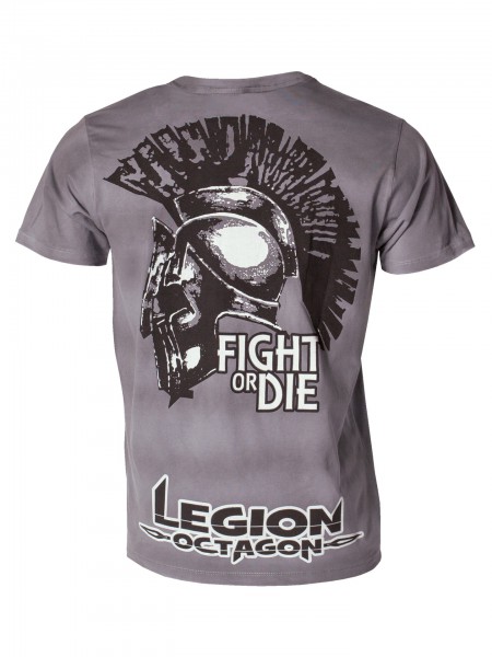 T-Shirt L.O.Fight or Die, grau