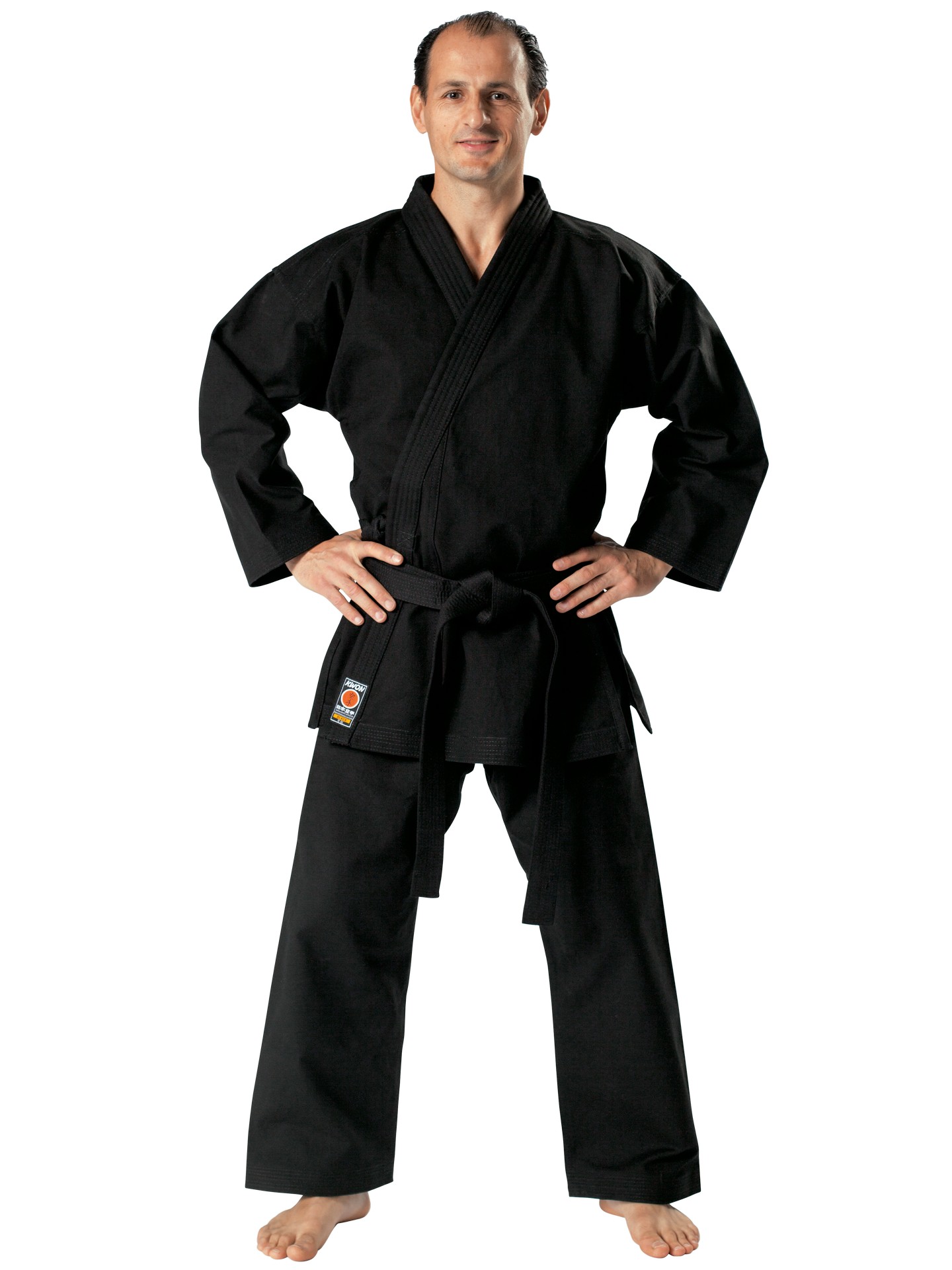 1102_01_001_19-P Karateanzug Traditional schwarz 12 oz
