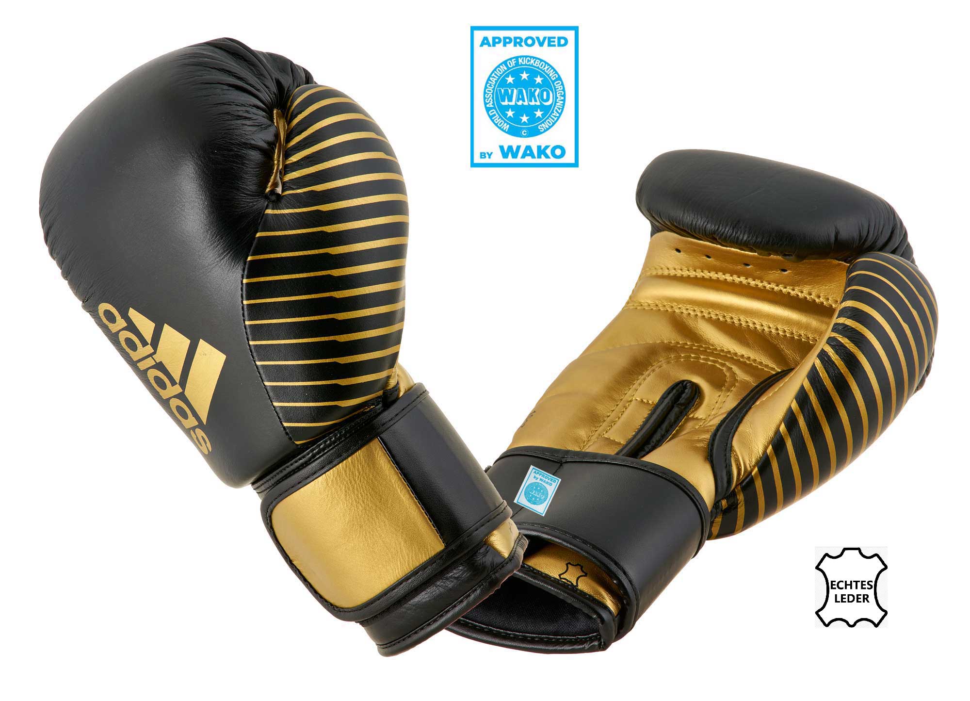 Adidas Kickboxing Wettkampfhandschuh WAKO, black/gold