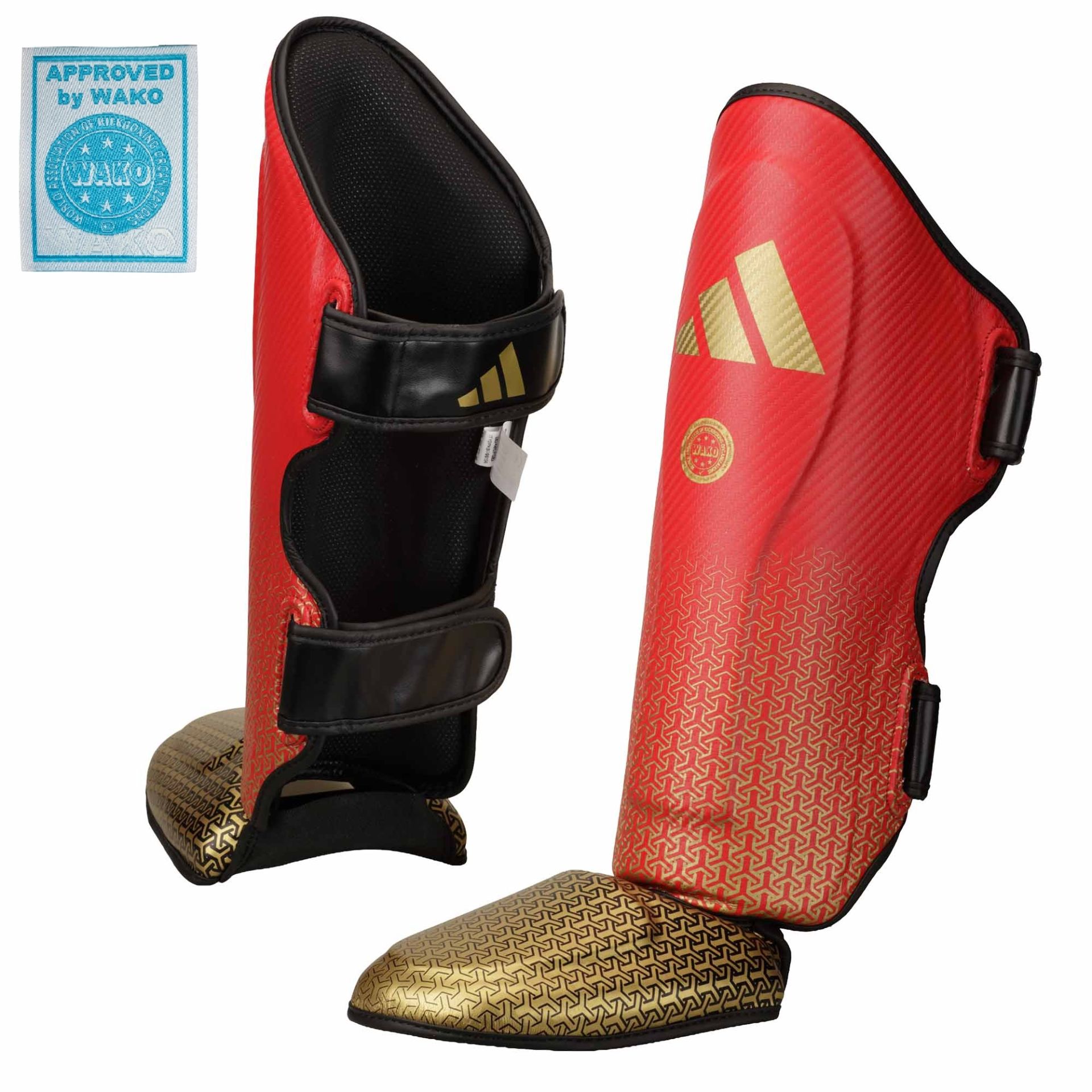 Adidas Pro Kickboxing Schienbein-Spannschutz red/gold