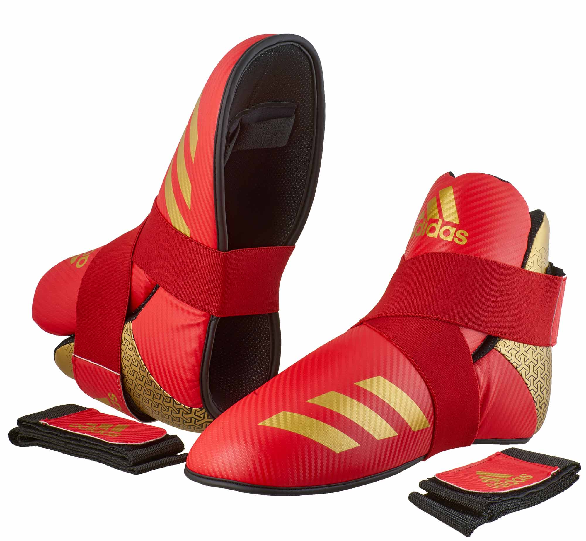 adiKBB300-red Adidas Pro Kickboxing Fußschutz Red/Gold