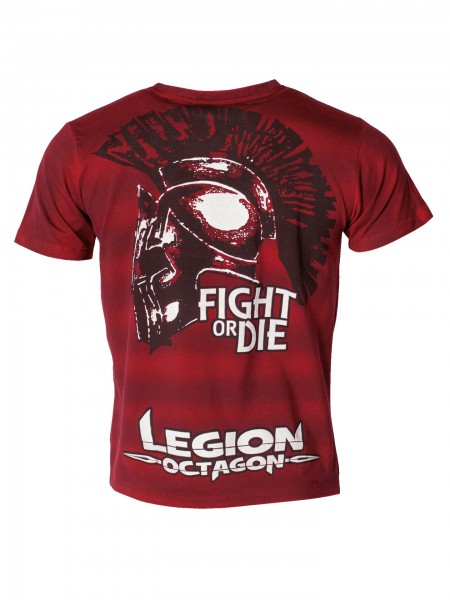 T-Shirt L.O.Fight or Die, rot