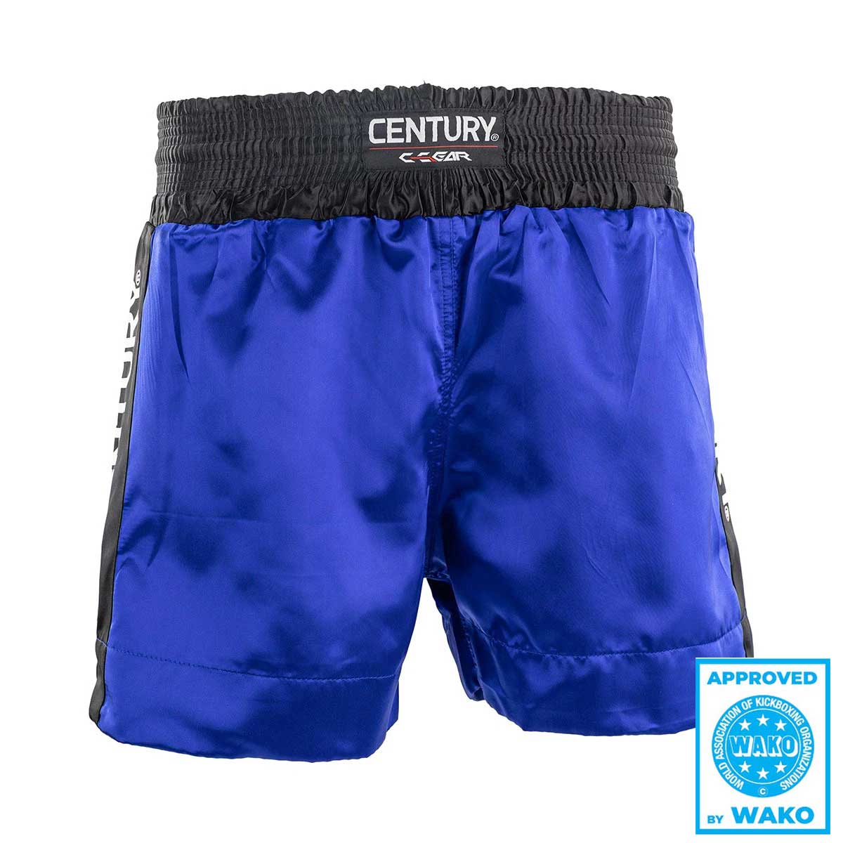 Kickboxing Shorts 2.0 WAKO zertifiziert Schwarz/Blau