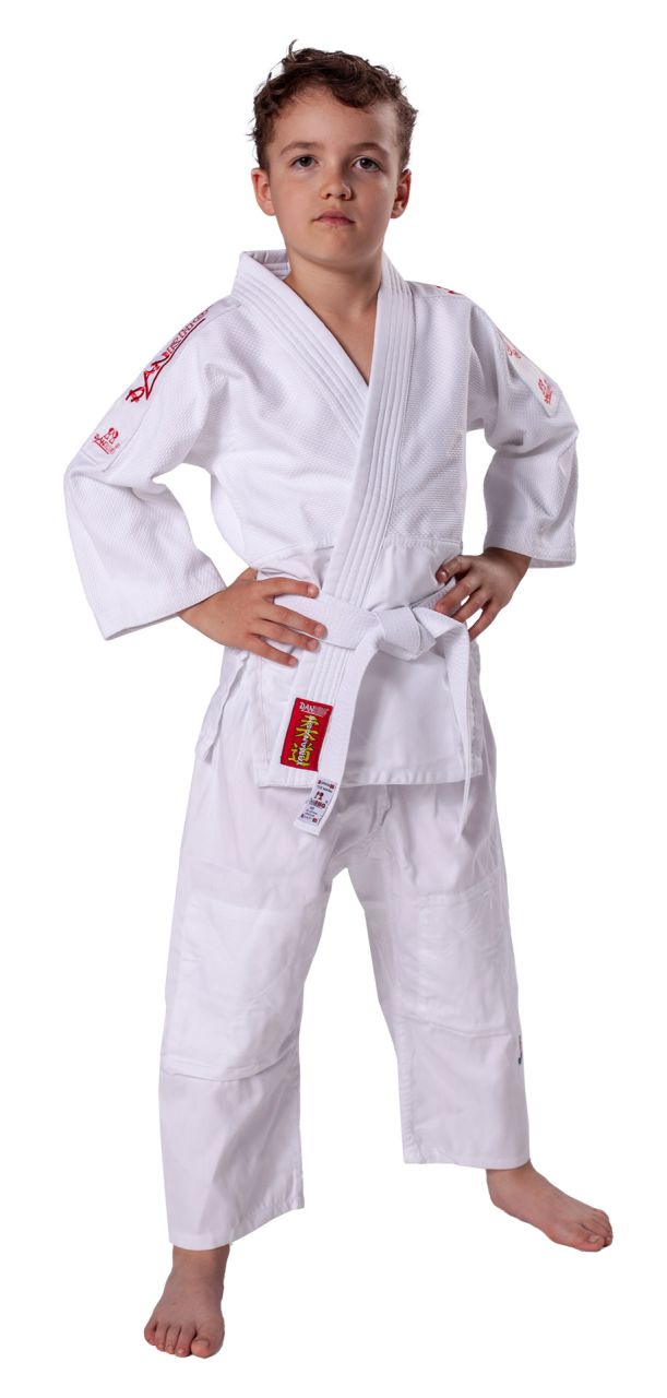 Jeet Kune Do DanRho Judoanzug Yamanashi Mit Schulterstreifen, Blau, Größe:130 Cm;Farbe: Blau Kung Fu Zohra